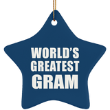 World's Greatest Gram - Star Ornament