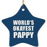 World's Okayest Pappy - Star Ornament