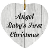 Angel Baby's First Christmas - Heart Ornament F
