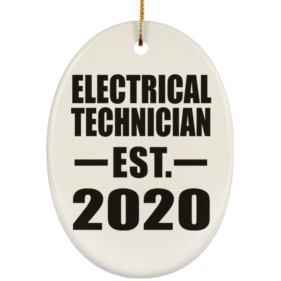 Electrical Technician Established EST. 2020 - Oval Ornament