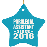 Paralegal Assistant Since 2018 - Star Ornament