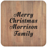 Merry Christmas Morrison Family - Drink Coaster C