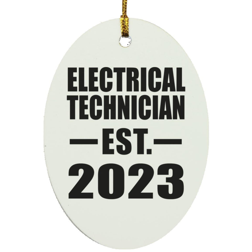 Electrical Technician Established EST. 2023 - Oval Ornament