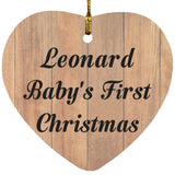 Leonard Baby's First Christmas - Heart Ornament C
