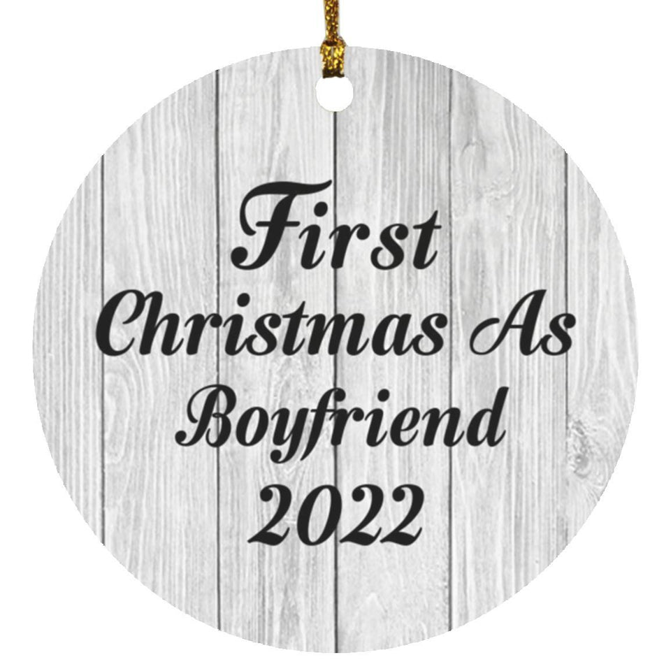 First Christmas As Boyfriend 2022 - Circle Ornament F