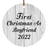 First Christmas As Boyfriend 2022 - Circle Ornament F