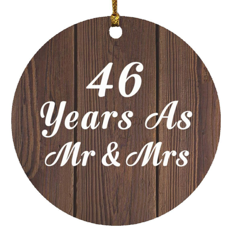 46th Anniversary 46 Years As Mr & Mrs - Circle Ornament D