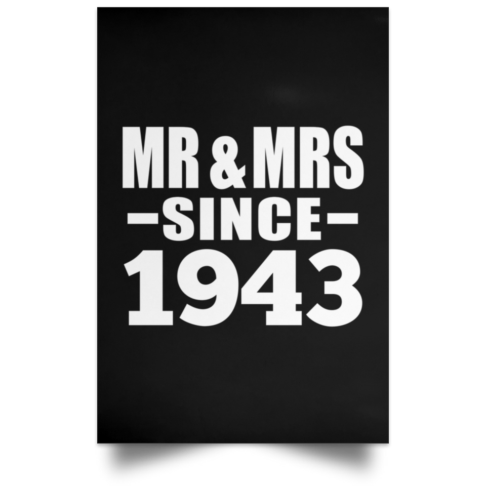 81st Anniversary Mr & Mrs Since 1943 - Poster Portrait