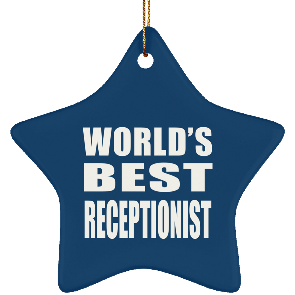 World's Best Receptionist - Star Ornament