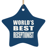 World's Best Receptionist - Star Ornament