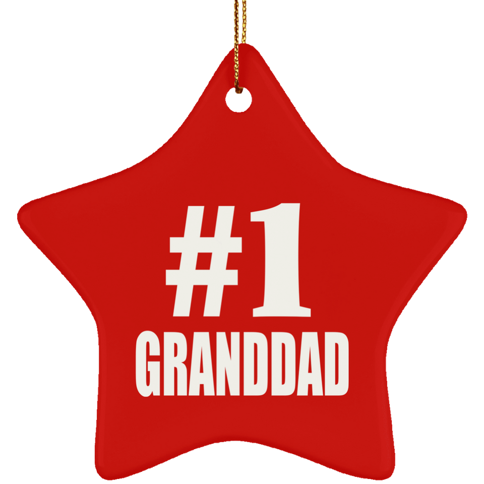Number One #1 Granddad - Star Ornament