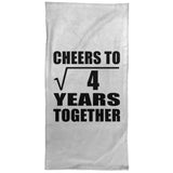 2nd Anniversary Cheers To Square Root of 4 Years Together - Hand Towel