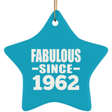 62nd Birthday Fabulous Since 1962 - Star Ornament