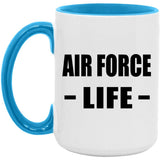Air Force Life - 15oz Accent Mug Blue