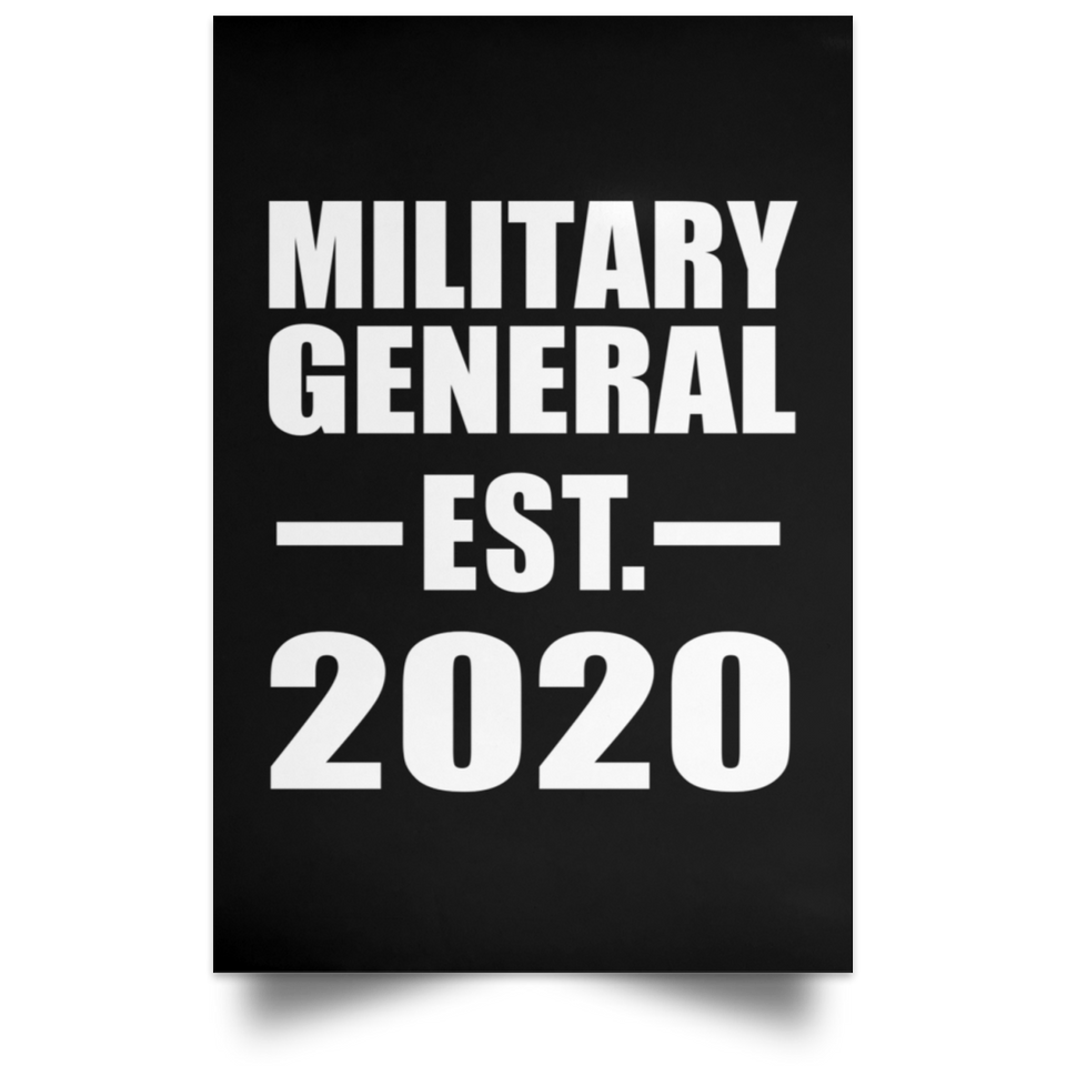 Military General Established EST. 2020 - Poster Portrait