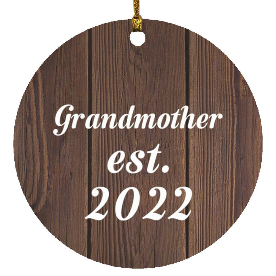 Grandmother Established EST. 2022 - Circle Ornament D
