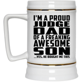 Proud Judge Dad Of Awesome Son - Beer Stein