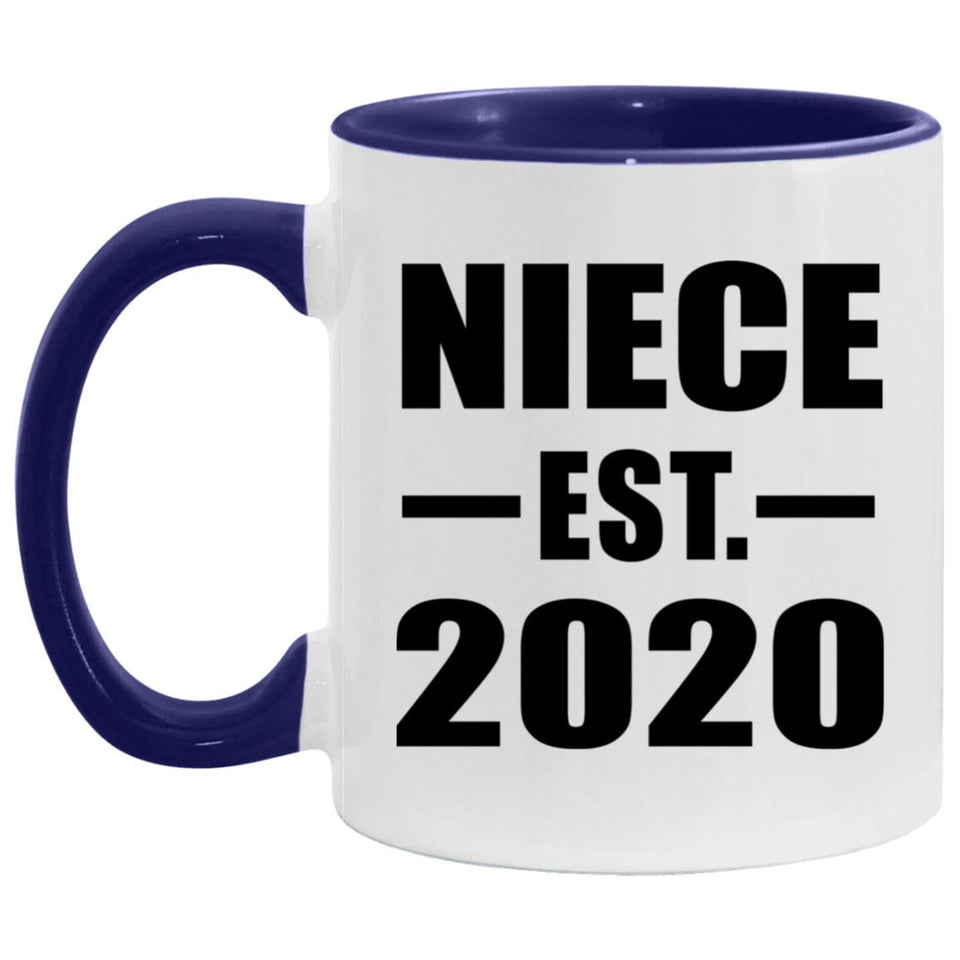 Niece Established EST. 2020 - 11oz Accent Mug Purple