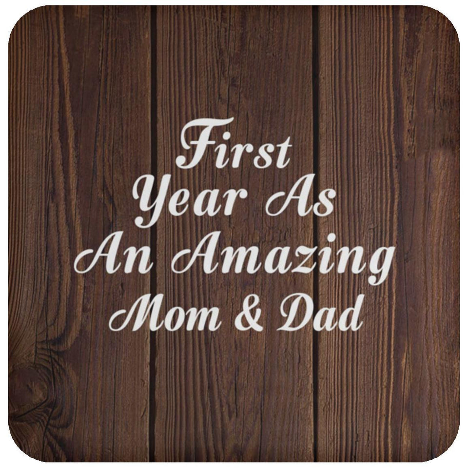 First Year As An Amazing Mom & Dad - Drink Coaster D