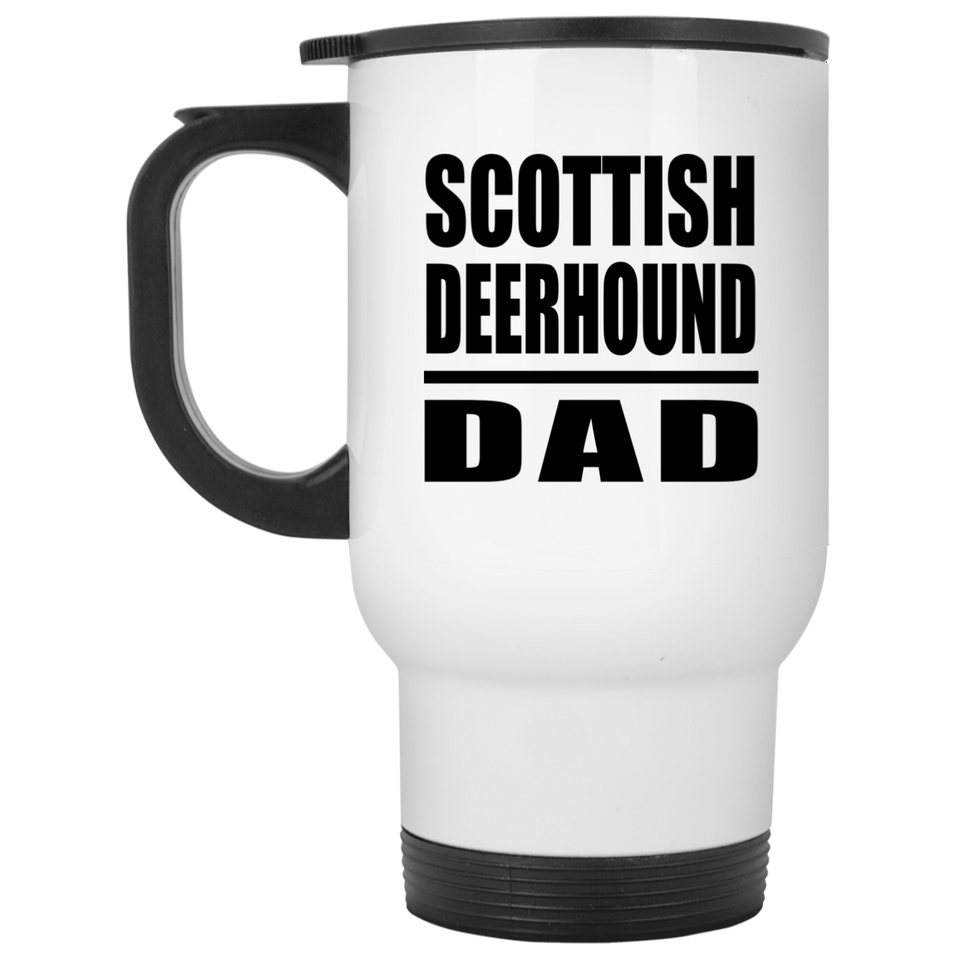 Scottish Deerhound Dad - White Travel Mug