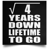 2nd Anniversary Square Root of 4 Years Lifetime To Go - Poster Square