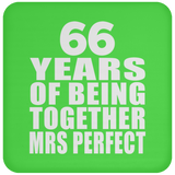66th Anniversary 66 Years Of Being Mrs Perfect - Drink Coaster