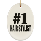 Number One #1 Hair Stylist - Oval Ornament