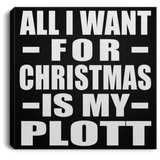 All I Want For Christmas Is My Plott - Canvas Square