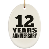 12th Anniversary 12 Years - Oval Ornament