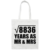 94th Anniversary Square Root of 8836 Years As Mr & Mrs - Tote Bag White