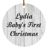 Lydia Baby's First Christmas - Circle Ornament F