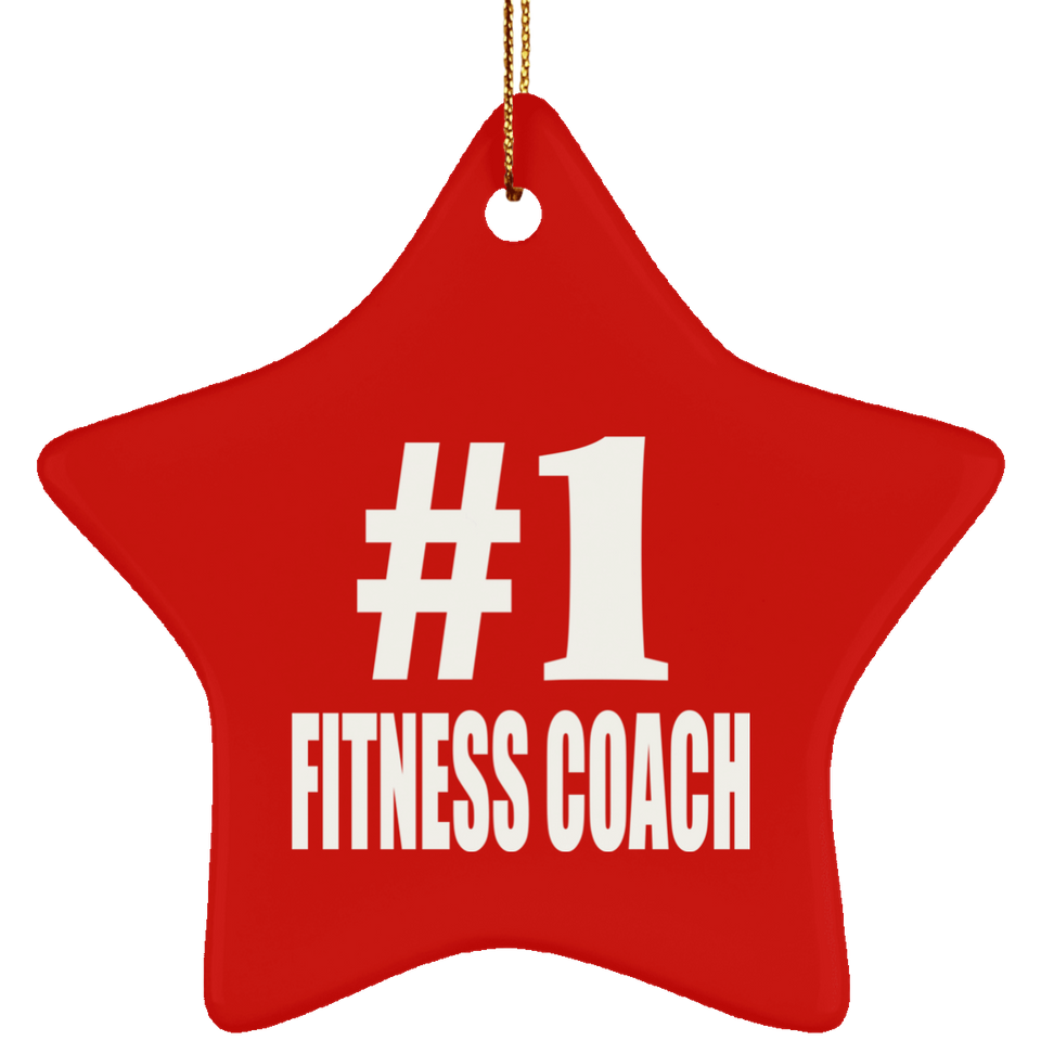 Number One #1 Fitness Coach - Star Ornament