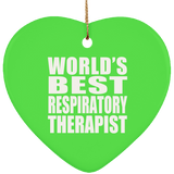 World's Best Respiratory Therapist - Heart Ornament