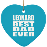 Leonard Best Dad Ever - Heart Ornament