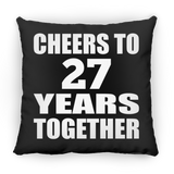 27th Anniversary Cheers To 27 Years Together - Throw Pillow Black