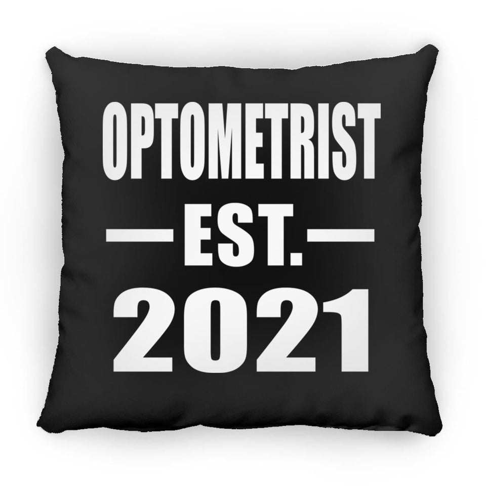 Optometrist Established EST. 2021 - Throw Pillow Black