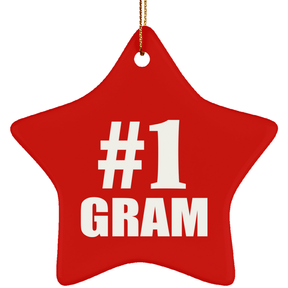 Number One #1 Gram - Star Ornament
