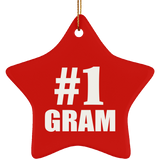 Number One #1 Gram - Star Ornament