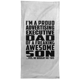 Proud Advertising Executive Dad Of Awesome Son - Hand Towel