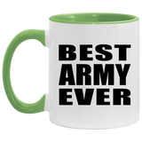 Best Army Ever - 11oz Accent Mug Green