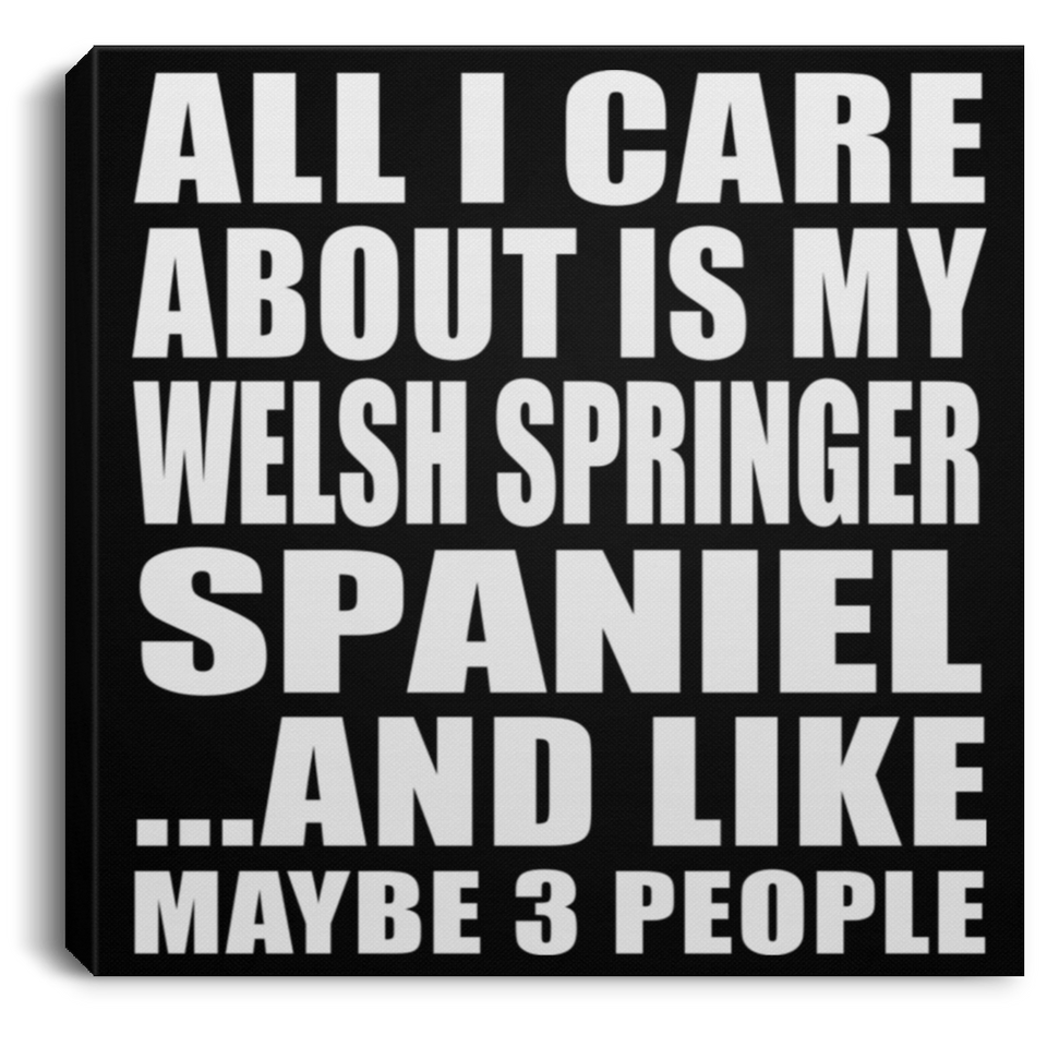 All I Care About Is My Welsh Springer Spaniel - Canvas Square