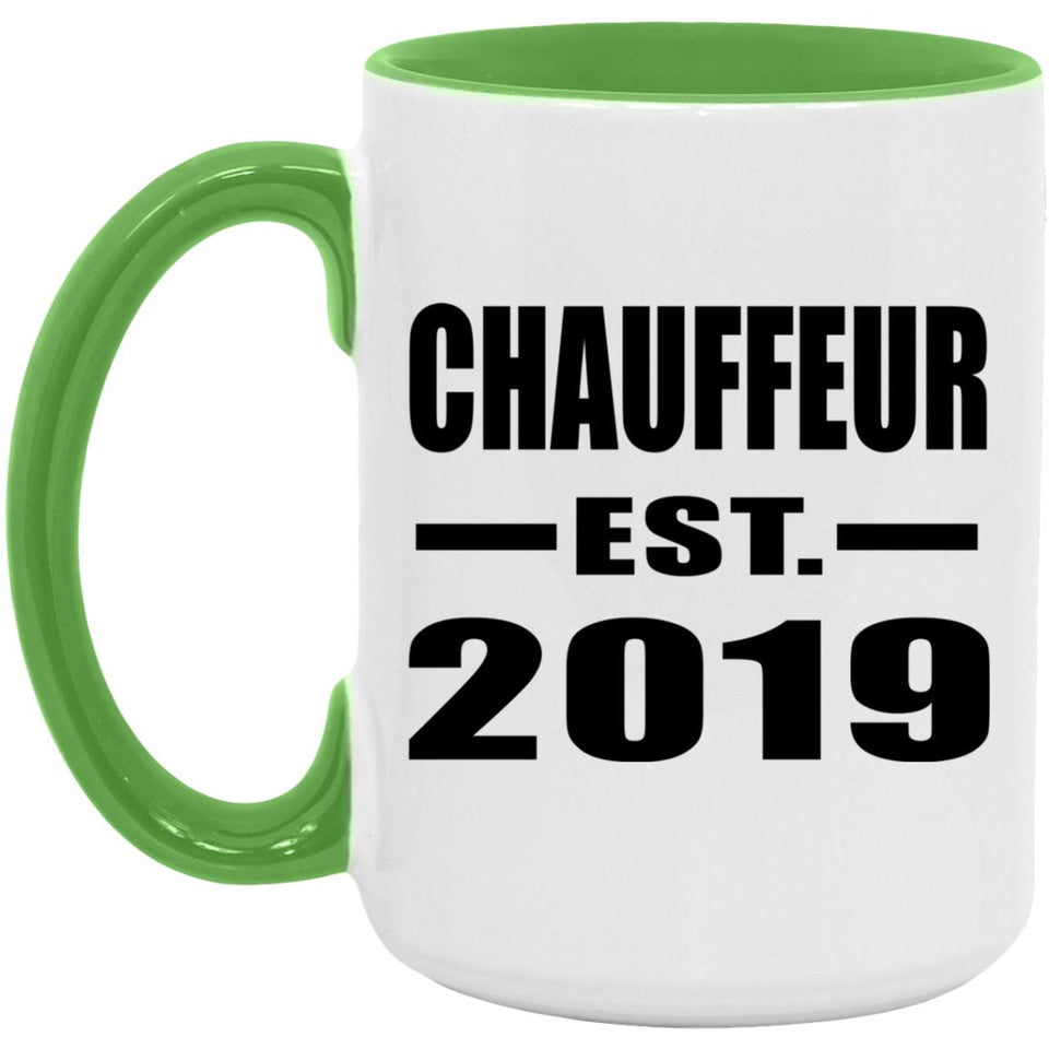 Chauffeur Established EST. 2019 - 15oz Accent Mug Green