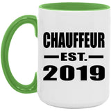Chauffeur Established EST. 2019 - 15oz Accent Mug Green