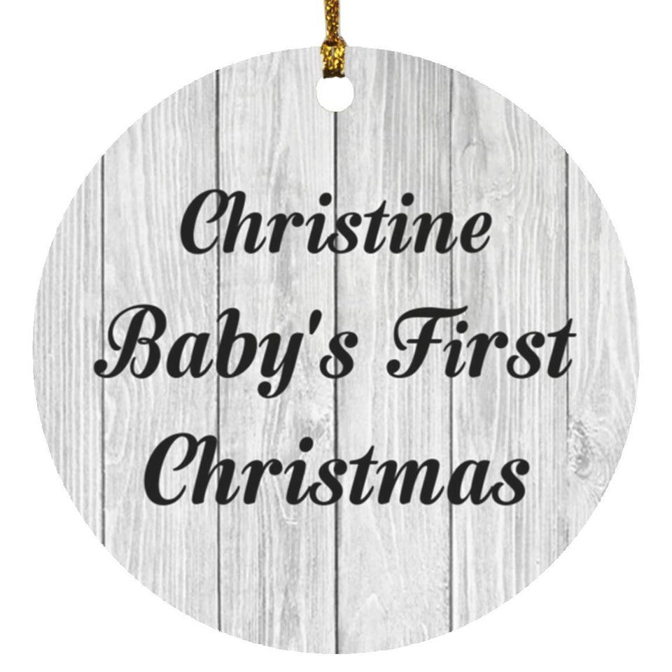 Christine Baby's First Christmas - Circle Ornament F