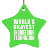 World's Okayest Engineering Technician - Star Ornament