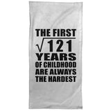 11th Birthday Square Root of 121 Years of Childhood - Hand Towel