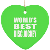 World's Best Disc Jockey - Heart Ornament