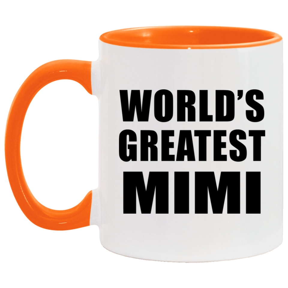 World's Greatest Mimi - 11oz Accent Mug Orange