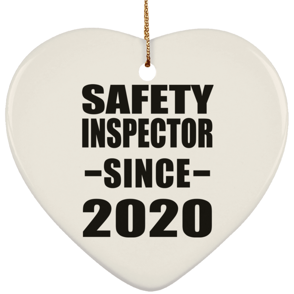 Safety Inspector Since 2020 - Heart Ornament
