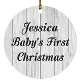 Jessica Baby's First Christmas - Circle Ornament F